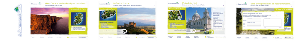 Ireland Tourism - module d'information, r&eacute;alisation d'un module dynamique multi-langue avec une gestion r&eacute;gionale ind&eacute;pendante.